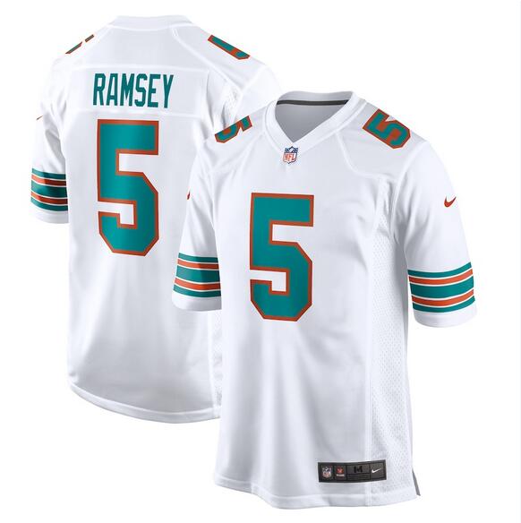 2023 Men NFL Miami Dolphins 5 Ramsey Alternate Game white Jersey